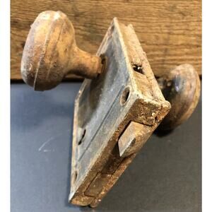 Steam Punk Victorian Era Door Knob Handle with Cast Iron Antique Medal Home